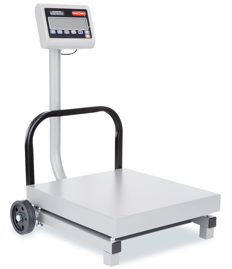 TORREY FS250/500 Digital Receiving Scale, Rechargeable Battery, Robust Steel Construction, Toggles between kg and pounds, 250 kg/500 lb, Gray