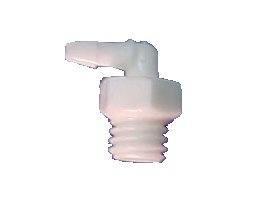 DCI 0081 10-32 x 1/8" Barb Elbow, Plastic, Package of 10