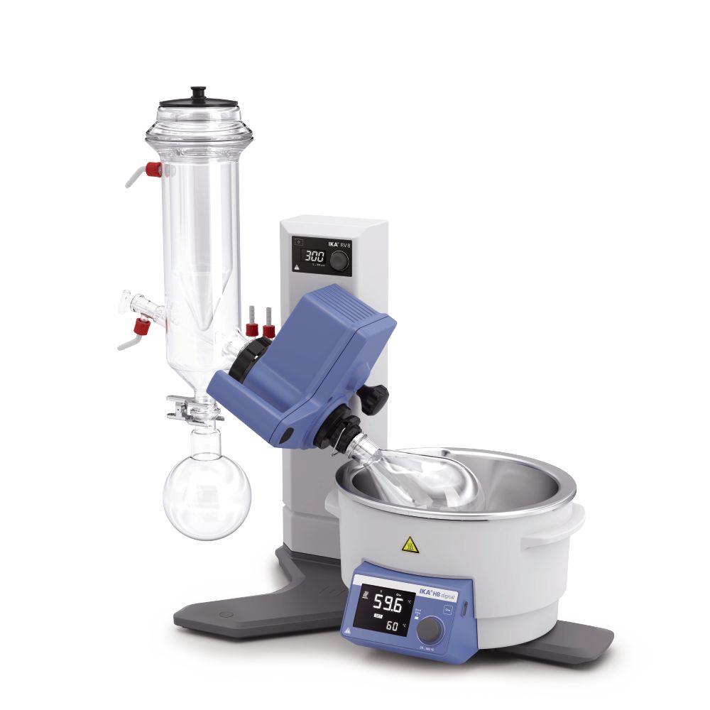 IKA 10003574 RV 8 with Dry Ice Condenser, Coated Rotary Evaporator