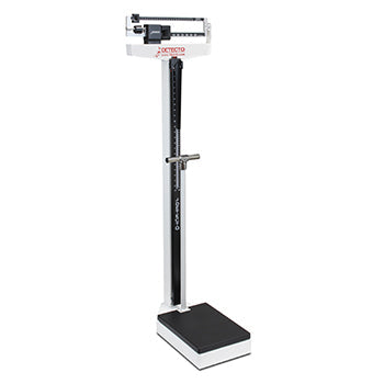 Detecto 349 Physician's Scale, Weigh Beam, 440 lb x 4 oz / 200 kg X 100 g, Height Rod, Handpost