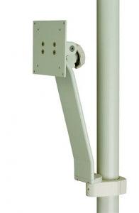 DCI 4920 Monitor Support, Vertical Post Mounted, White