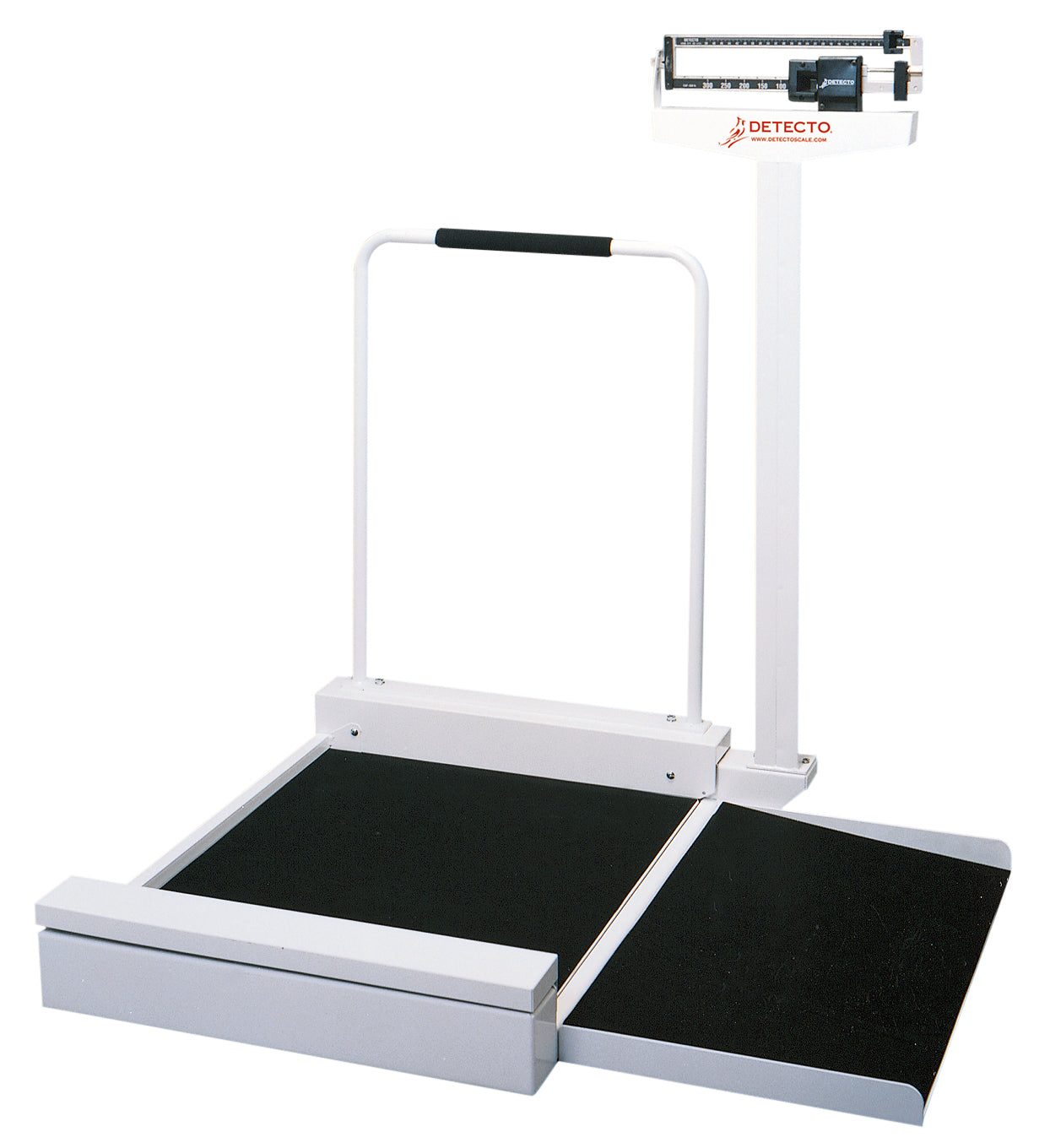 Detecto 495 Wheelchair Scale, Stationary, Weighbeam, 450 lb x 4 oz