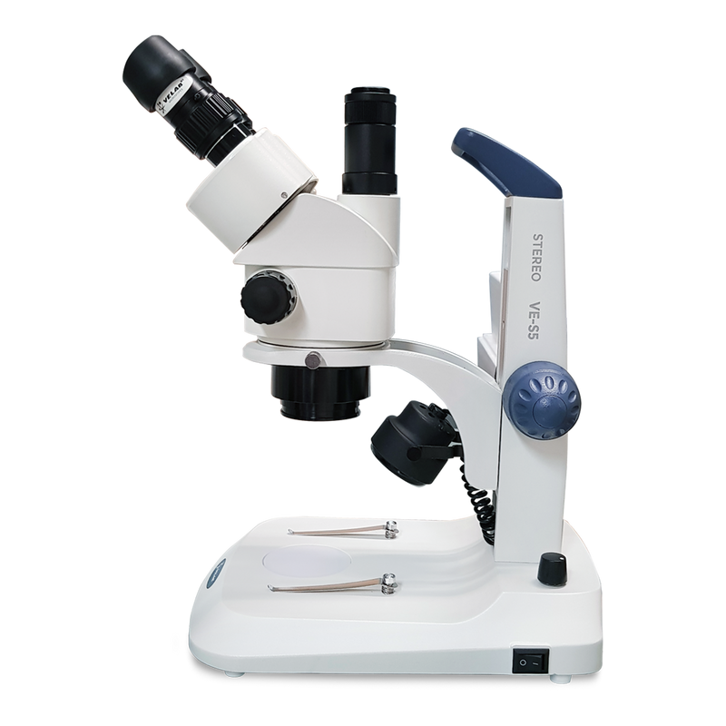 Velab VE-S5 Trinocular Stereoscopic Microscope with Zoom (Intermediate), Triocular 45 Degree inclined - 10 Year Warranty