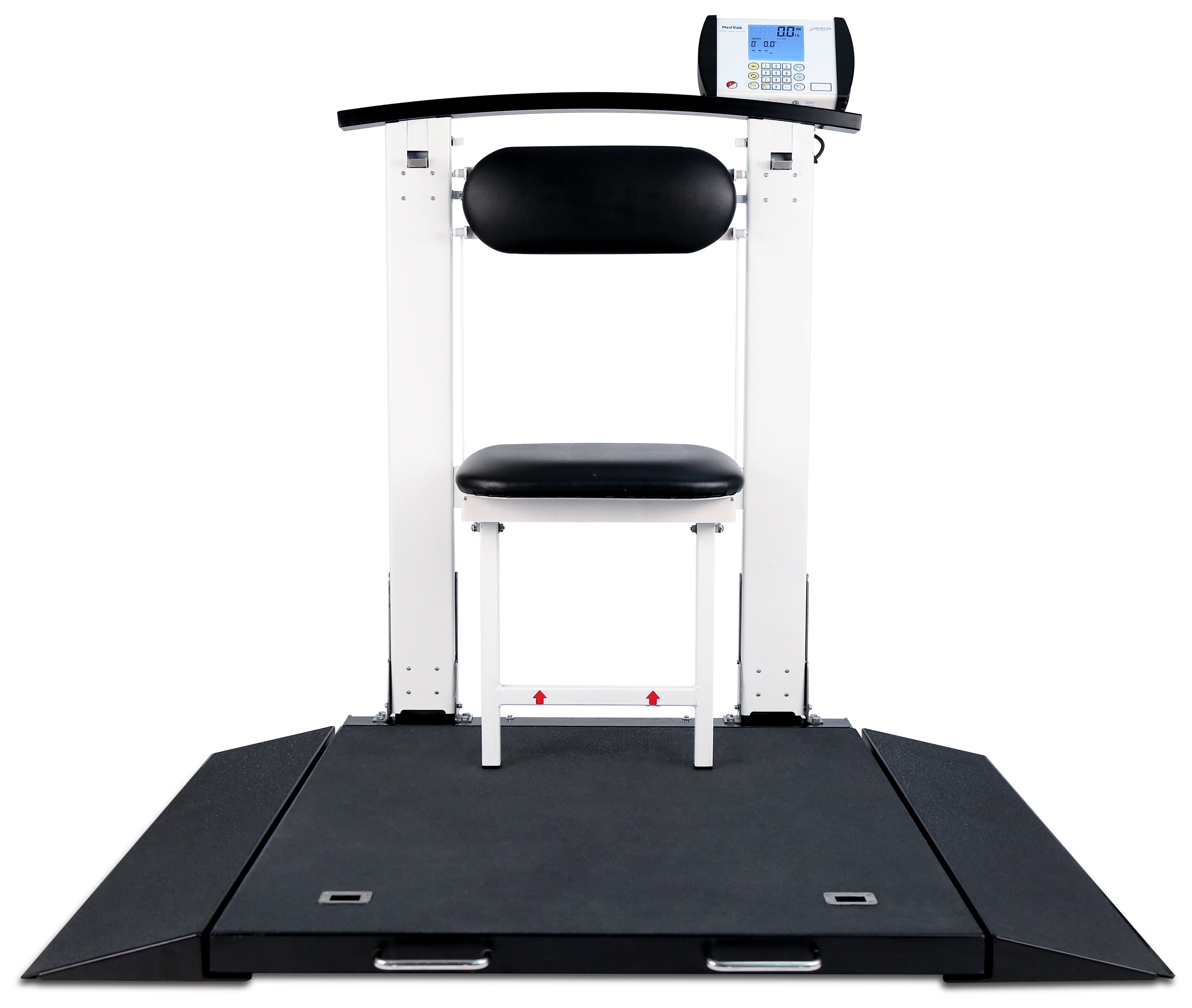 Detecto 6570 Wheelchair Scale, Portable, Digital, Folding Column & Seat, 1000 lb x .2 lb / 450 kg x .1 kg