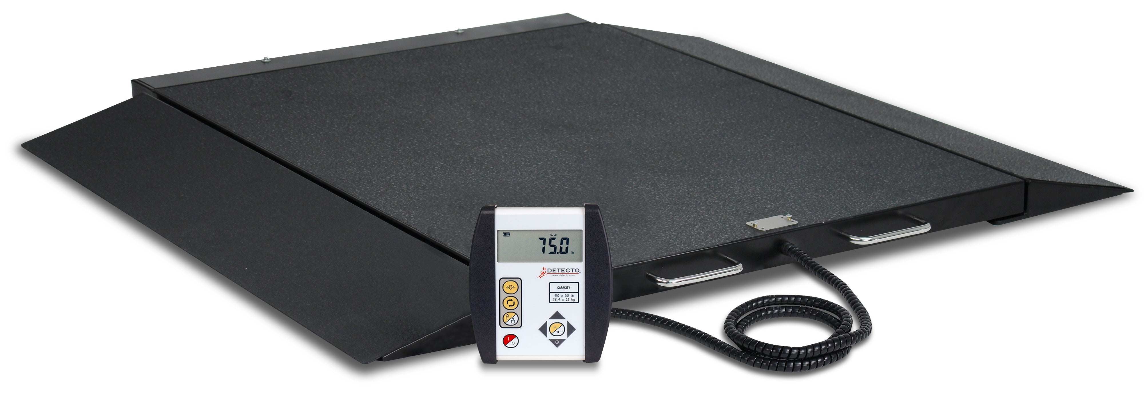 Detecto 6600 Wheelchair Scale, Portable, Digital, 1000 lb x .2 lb / 450 kg x .1 kg