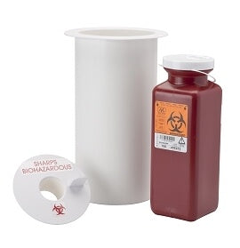 DCI 6802 Sharps Container, Counter Mount
