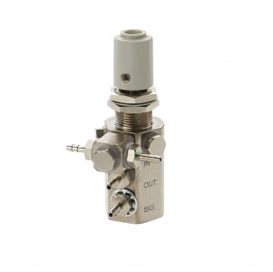 DCI 7302 Water Relay Combo Valve with Gray Knob and Double Barb Swivel