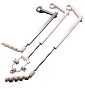 DCI 8187 Telescoping Arm with Horseshoe Bar & Holders, White