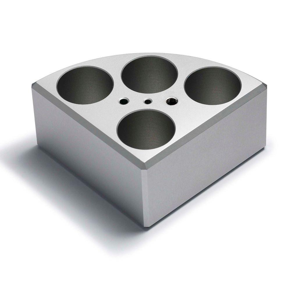 Velp Scientifica A00000324 Heating Magnetic Stirrers Multi Aluminum Block, 4 Positions, Ø28 x h 43 mm
