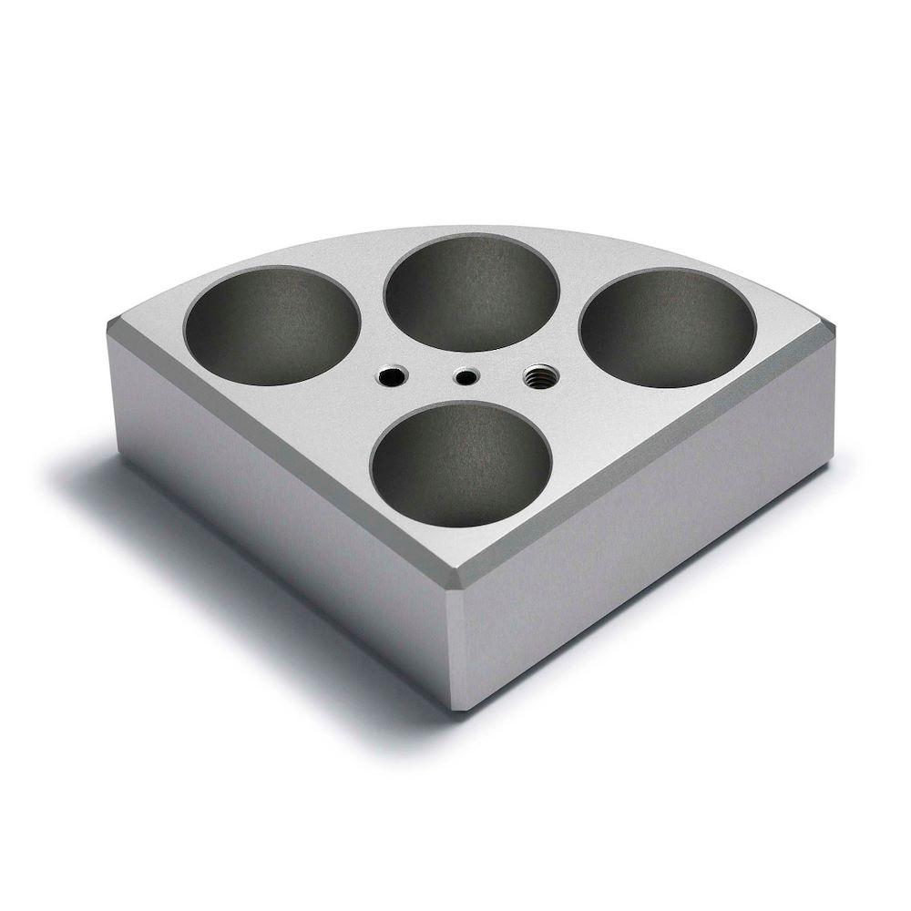 Velp Scientifica A00000325 Heating Magnetic Stirrers Multi Aluminum Block, 4 Positions, Ø28 x h 30 mm
