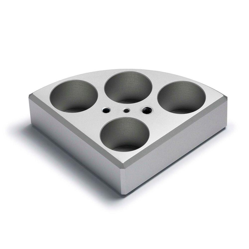 Velp Scientifica A00000326 Heating Magnetic Stirrers Multi Aluminum Block, 4 Positions, Ø28 x h 24 mm