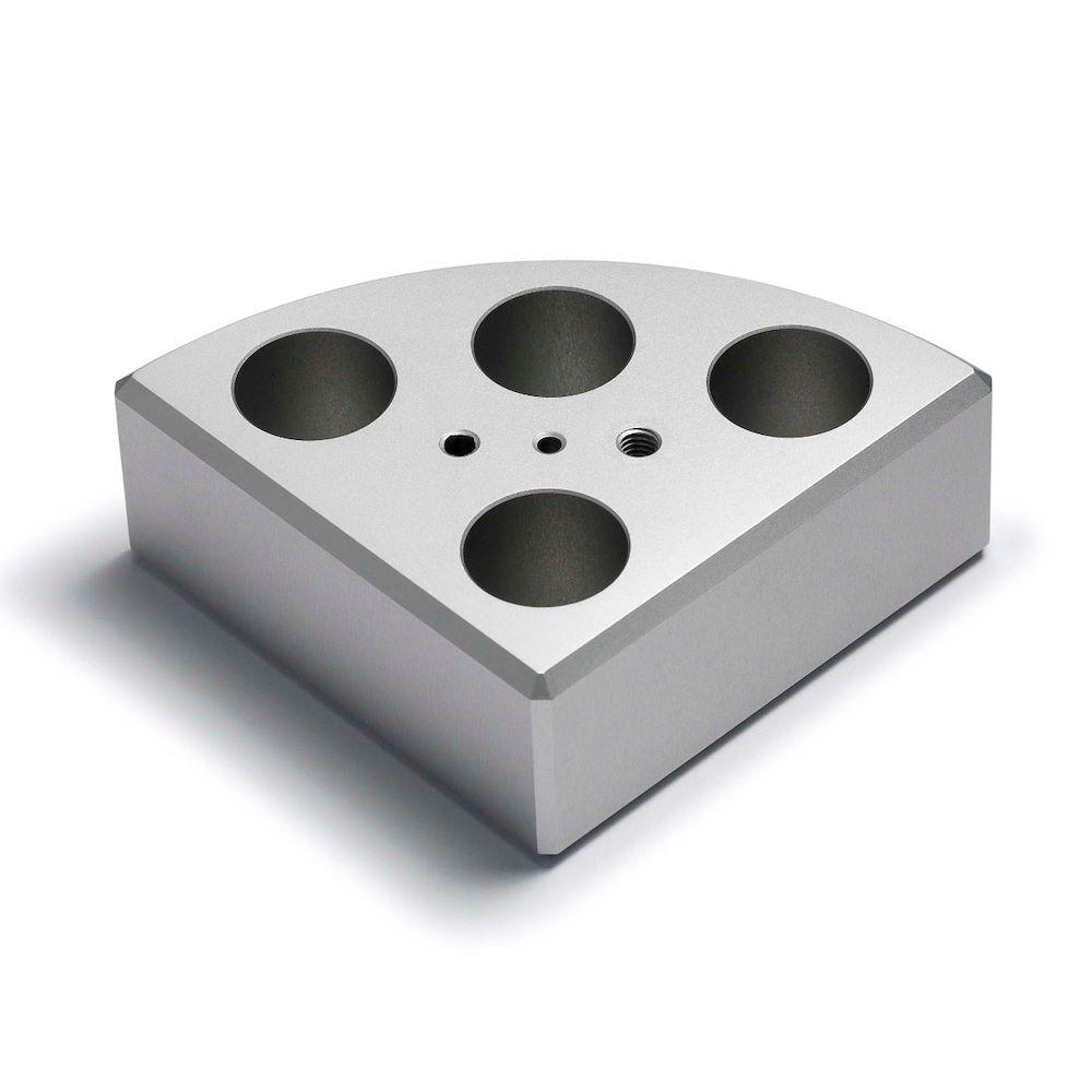 Velp Scientifica A00000327 Heating Magnetic Stirrers Multi Aluminum Block, 4 Positions, Ø21 x h 31 mm