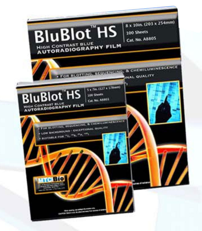 MTC Bio A8805, BluBlot HS Autoradiography Film, 8x10In, 100 Sheets/Box