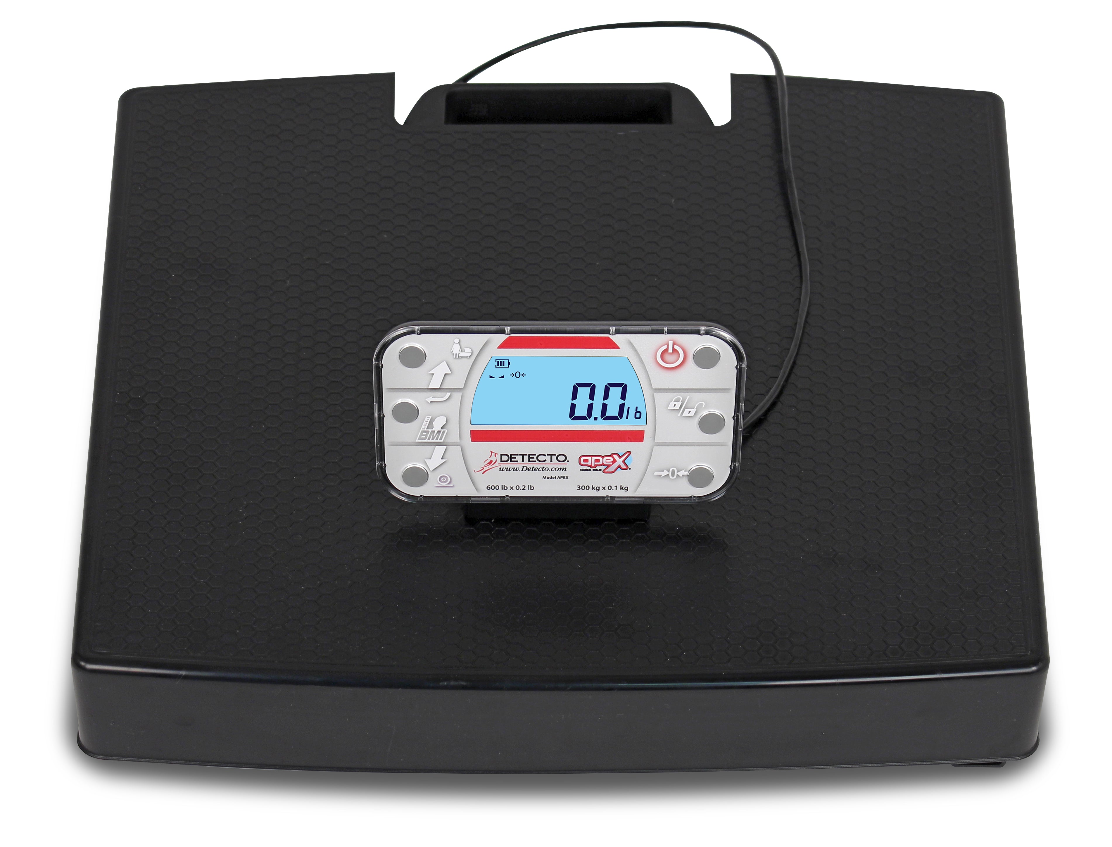 Detecto APEX-RI APEX Portable Scale, Remote Indicator, Integral Carrying Handle, 600 lb x 0.2 lb / 300 kg x 0.1 kg
