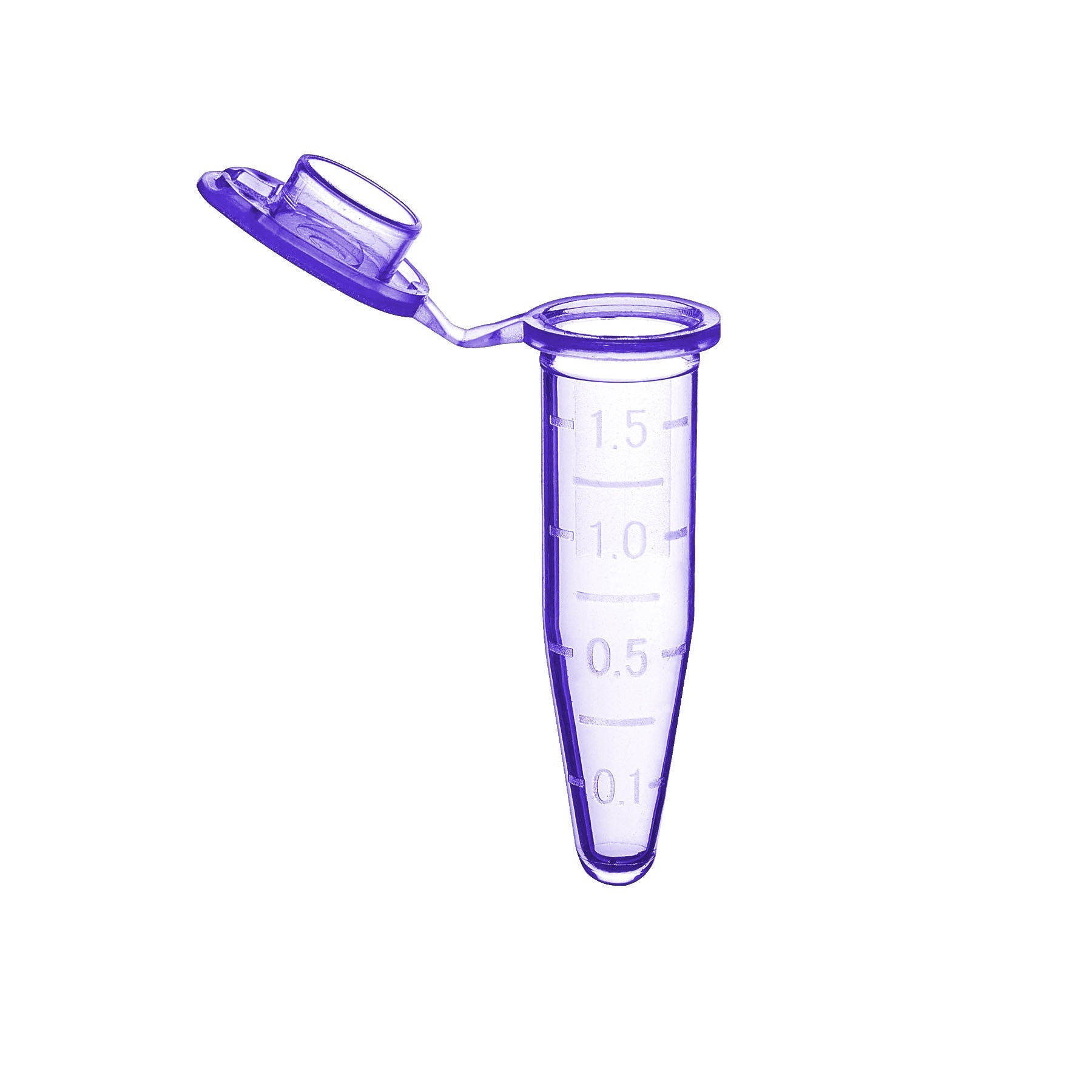 MTC Bio C2000-P, SureSeal Microcentrifuge Tube with Cap, 1.5ml, Purple, Sterile, with Self-Standing Bag & Stop-Pops, 500/pk