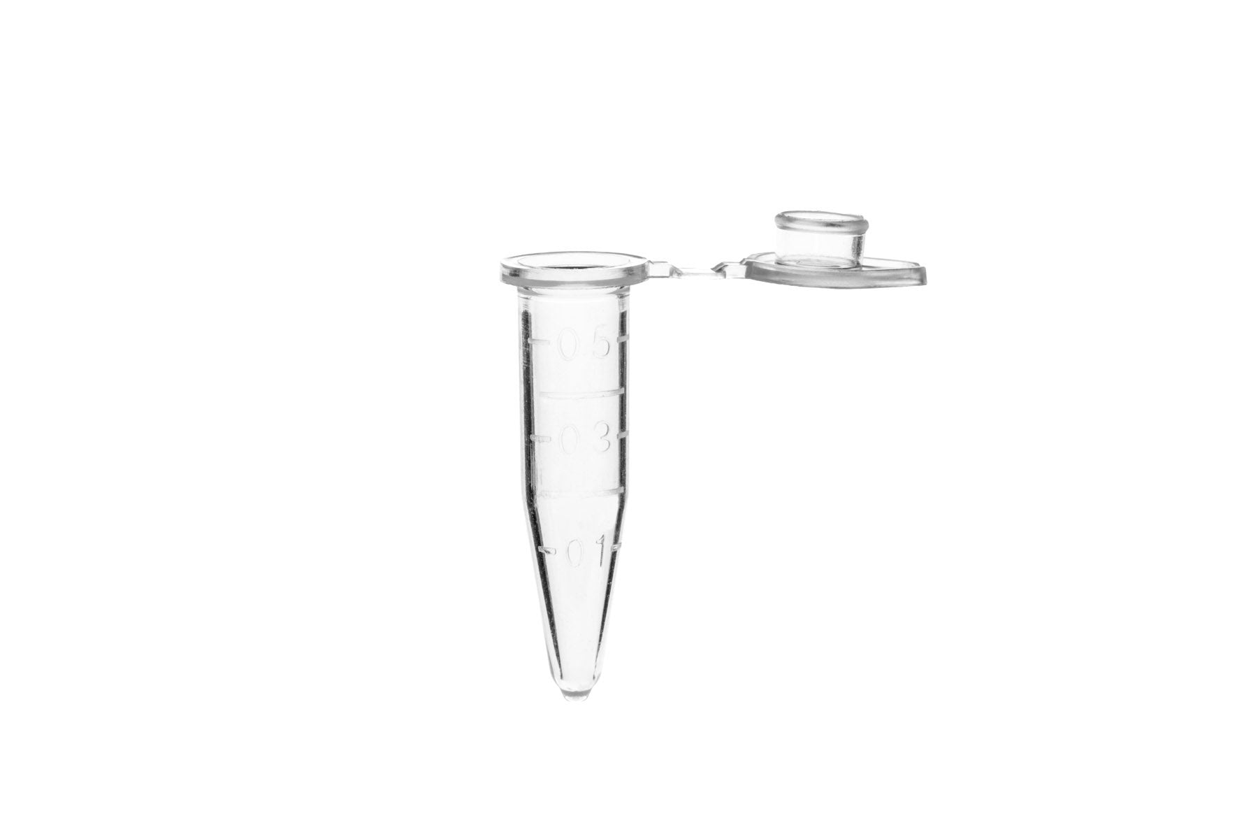 MTC Bio C2007, SureSeal Microcentrifuge Tube with Cap, 0.5ml, Clear, Sterile, with Self-Standing Bag, 500/pk