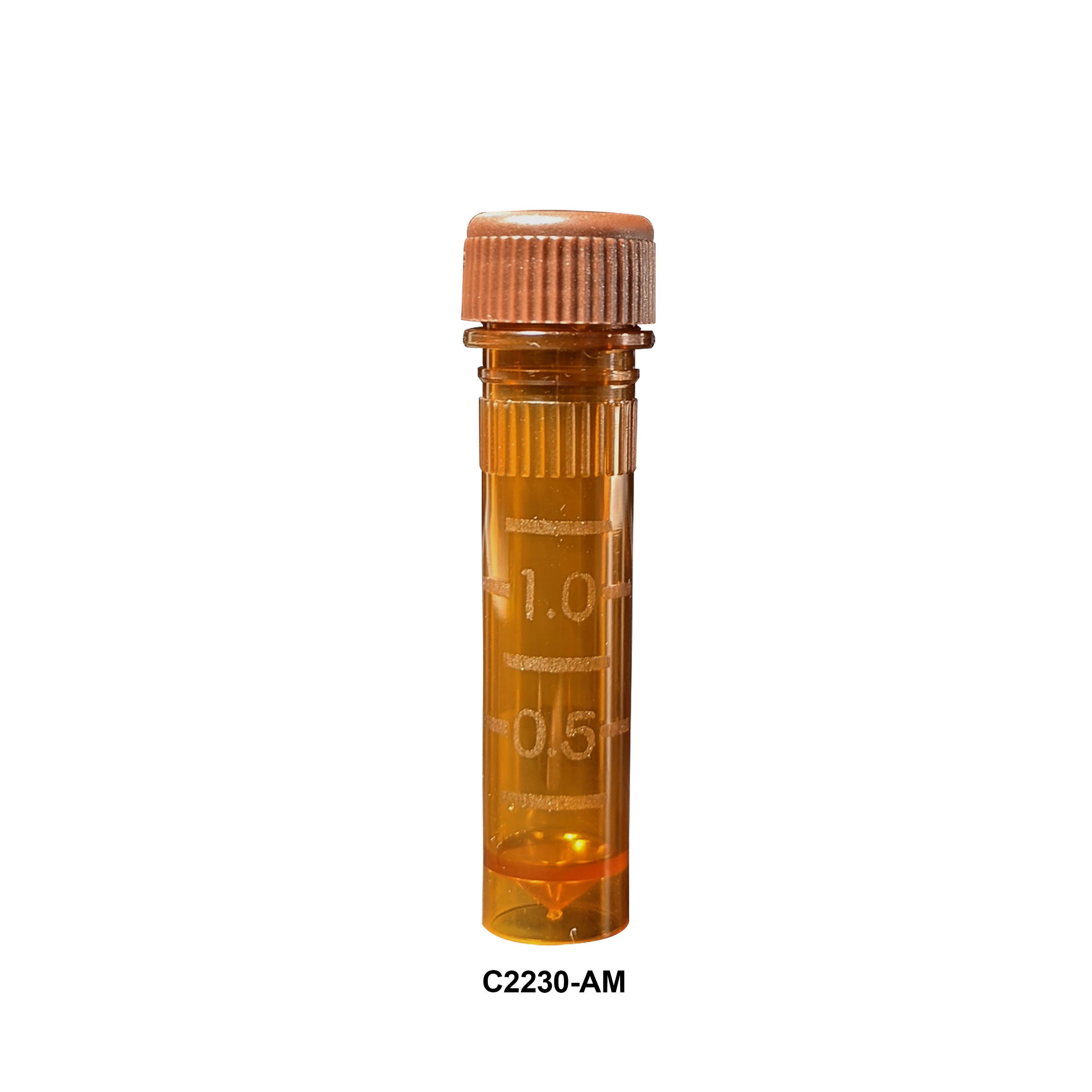 MTC Bio C2230-AM, Screw-Cap Microtubes, 2.0ml, Amber Color, with O-Ring, Sterile, 100 Per Bag, 1000/case