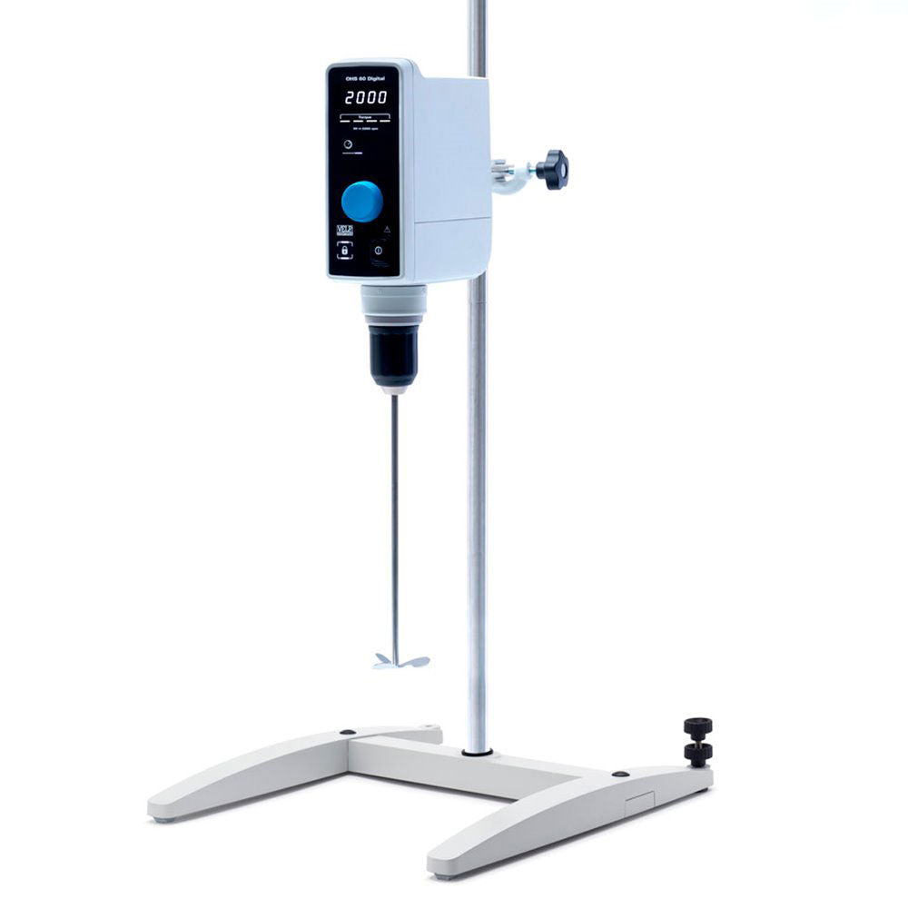Velp Scientifica SA20100492 OHS 60 Digital Overhead Stirrer with Stand, Shaft and Clamp, 230V/50-60Hz with 3 years warranty