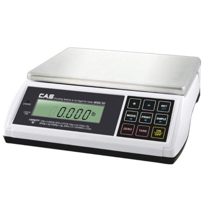 CAS ED-15LB, 6-15 x 0.005 lbs, ED-15 Multifunction Bench Scale with 2 Year Warranty