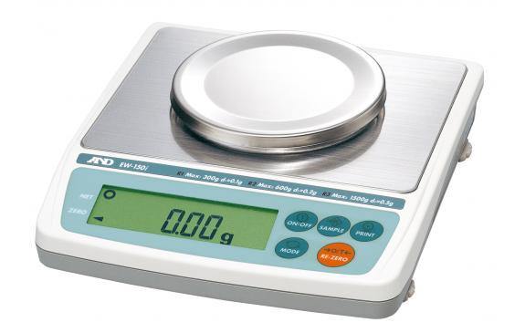 A&D Weighing EW-150i Compact Balance, 3000/6000/12,000g x 1/2/5g with External Calibration with Warranty