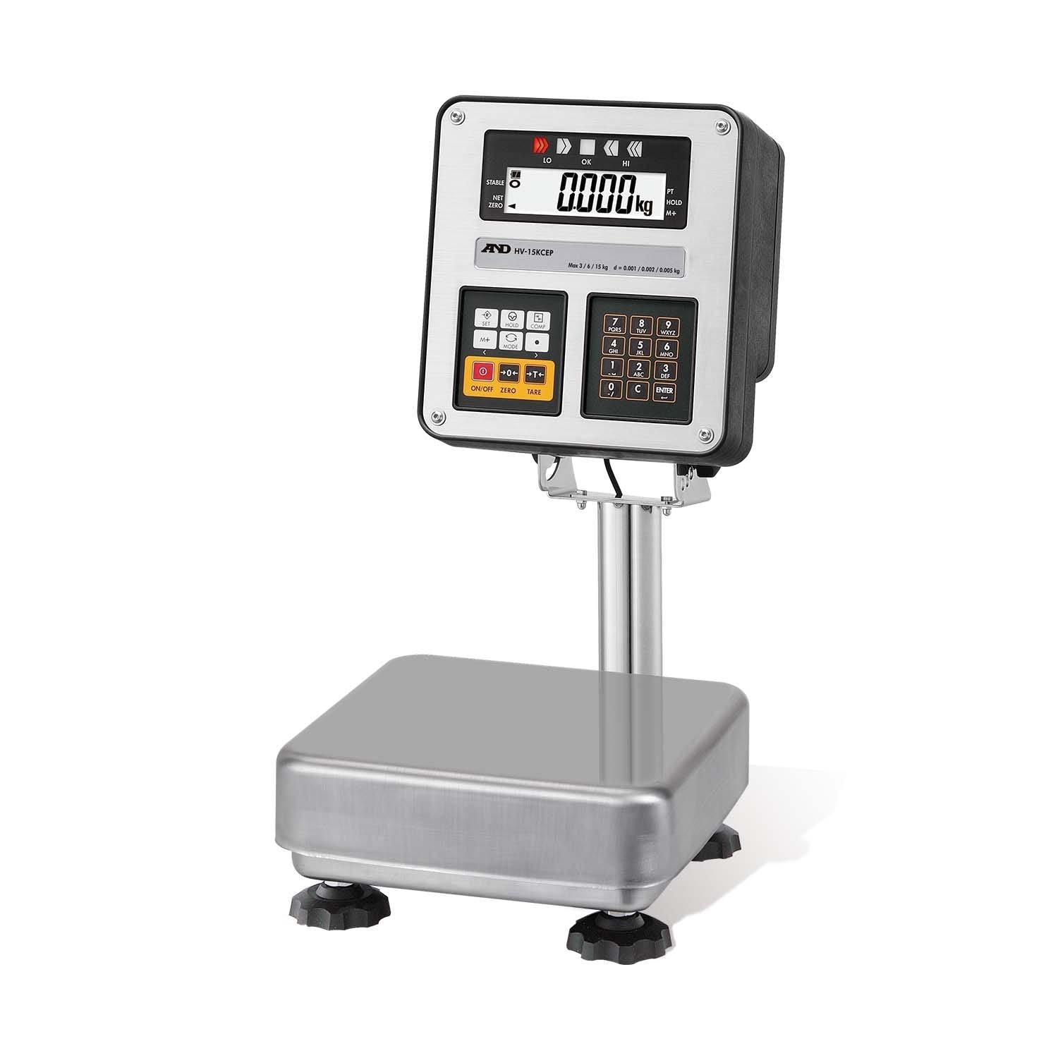 A&D HW-10KCEP Intrinsically Safe Bench Scales, 20 lb x 0.002 lb / 10 kg x 0.001 kg
