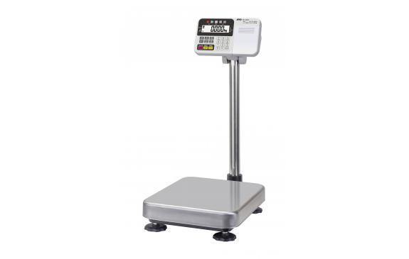 A&D Weighing HV-60KCP High Resolution Platform Scale, 30/60/150lb x 0.01/0.02/0.05lb with Medium Platform and Printer, Legal for Trade with Warranty