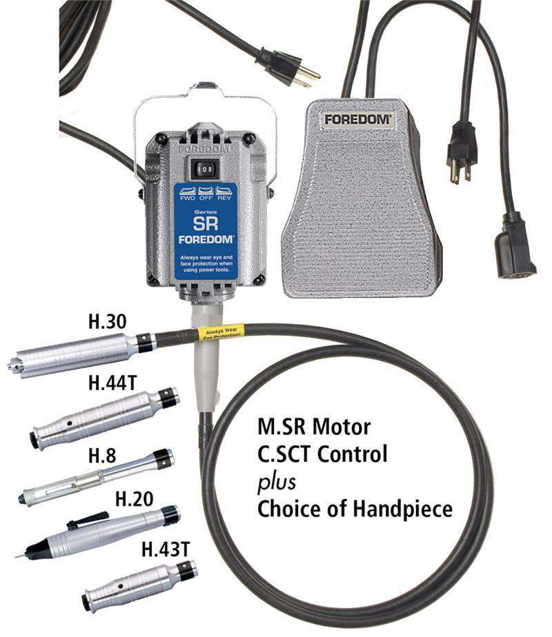 Foredom SR Hang-Up Motor Metal Speed Control M.SR-SCT Choice of Handpiece