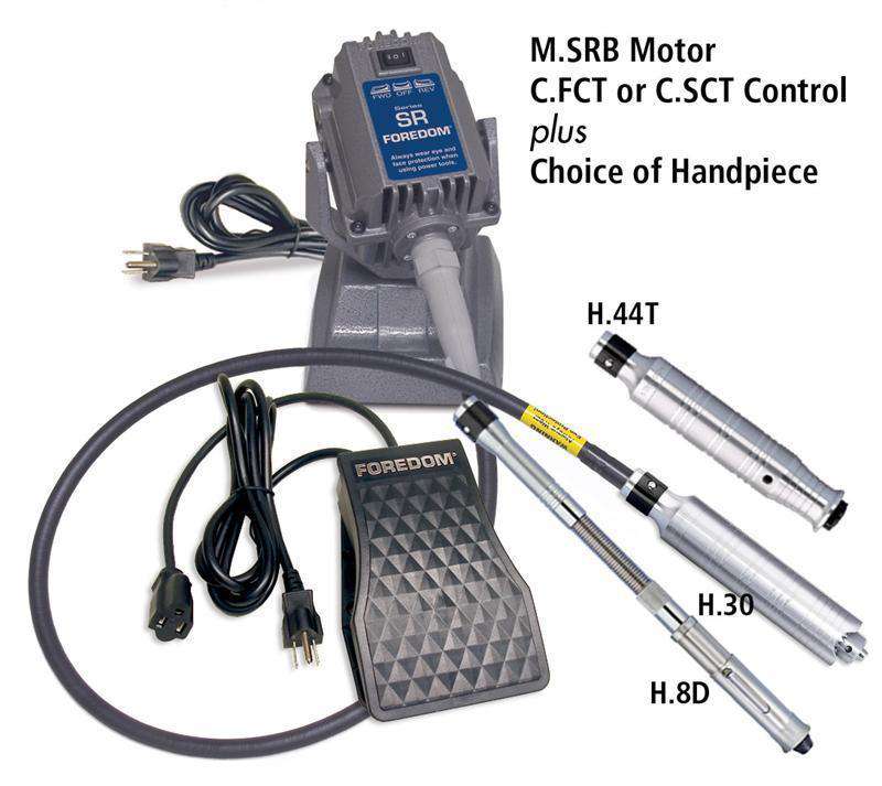 Foredom M.SRB Bench Motor, Choices of Speed Control and Handpiece