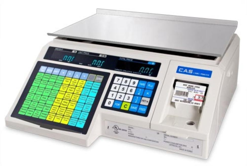 CAS LP1000N-CA, 15 x 0.005 kg, LP-1.6 Label Printing Scale, RS232 Port Only with 1 Year Warranty (Canada Measurement)