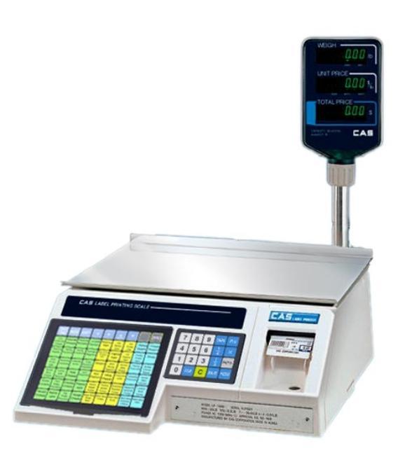 CAS LP1000NP-CA, 15 x 0.005 kg, LP-1.6 Label Printing Scale, Pole Model, RS232 Port Only with 1 Year Warranty (Canada Measurement)