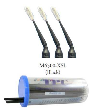 TPC Dental M6500-XSL Micro Applicators 400/Bx Extended Slim (4X Black) Box