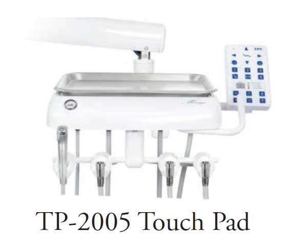 TPC Dental TP-2005 Touchpad control installed on dental chair