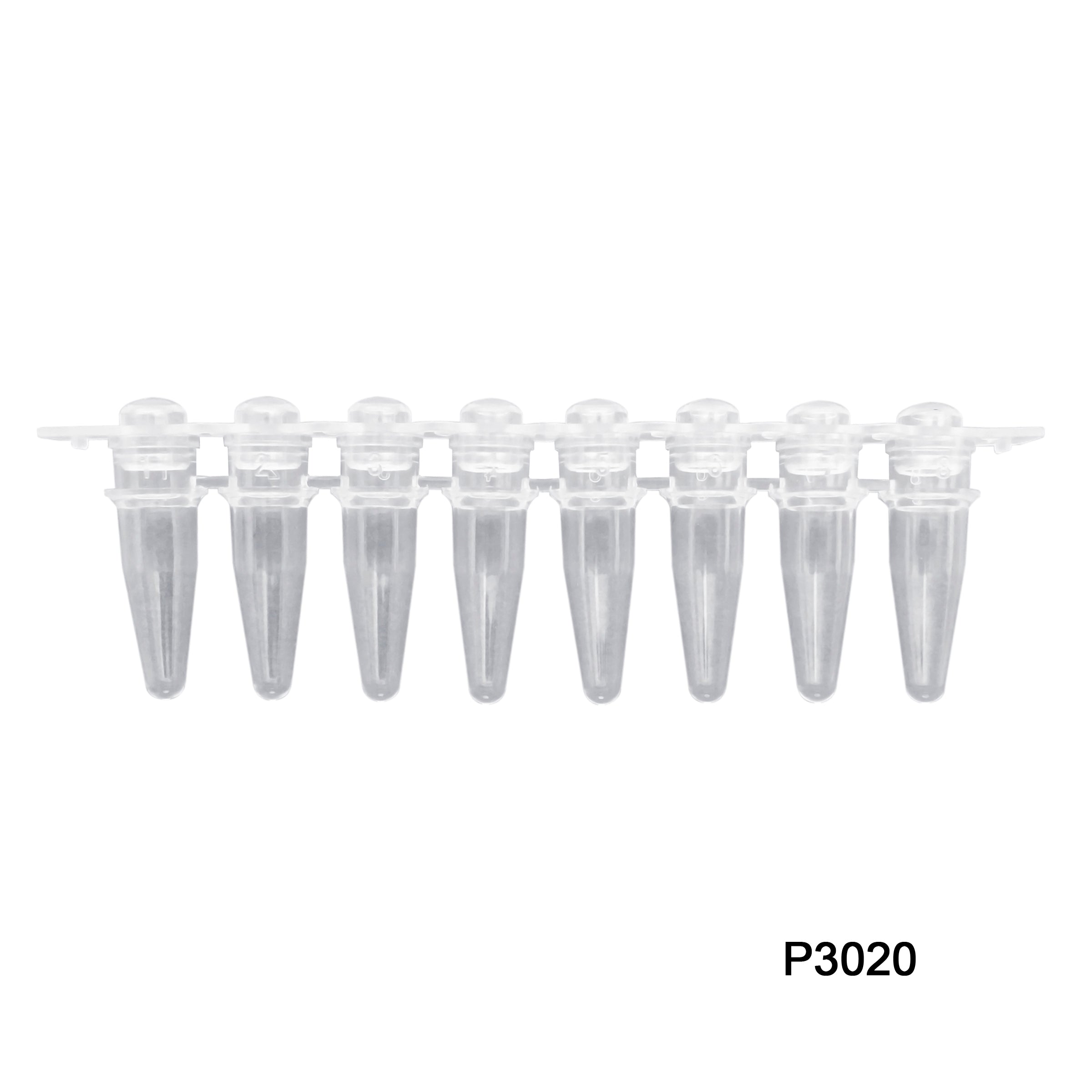 MTC Bio P3020, PCR Tubes Strips of 8 Tubes with Dome Caps Packaged Separately, 120/pk