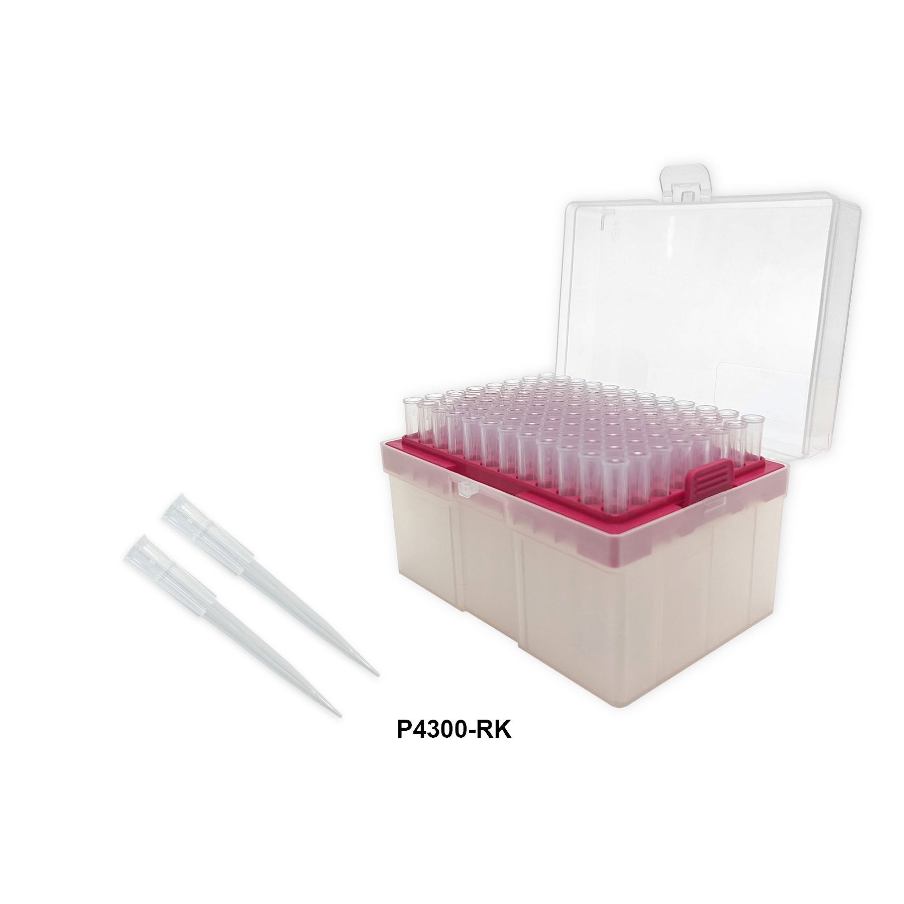 MTC Bio P4300-RK, Pipette Tips, Non-Filtered, 300µl Capacity, Sterile, for 200µl and 300µl Pipettes, 10 Racks of 96 Tips