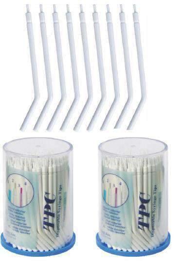 TPC Dental P7705 (108) Disposable White Syringe Tips (Plastic Inner) - 3 Cases