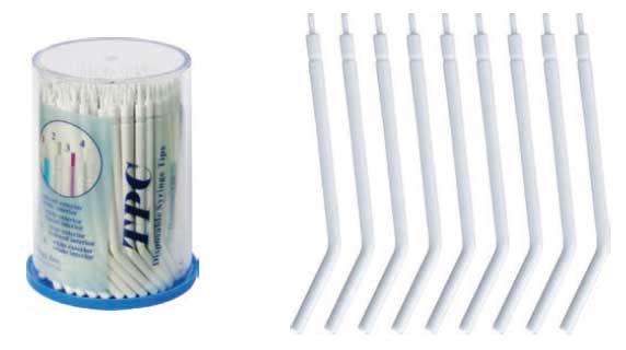 TPC Dental P7705-BULK Disposable White Syrige Tips (Plastic Inner) 1600 Tips/Bulk