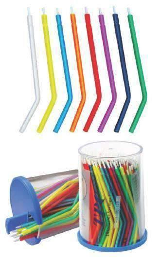 TPC Dental P7720 Disposable Rainbow 3-Way Syringe Tips (Rainbow Exterior) - Box