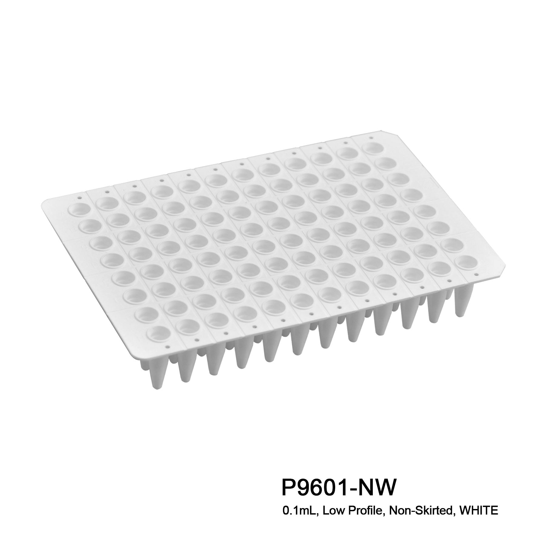 MTC Bio P9601-NW, PCR Plates 96 x 0.1ml (Low Profile/Fast) Non-Skirted, White, 50/pk