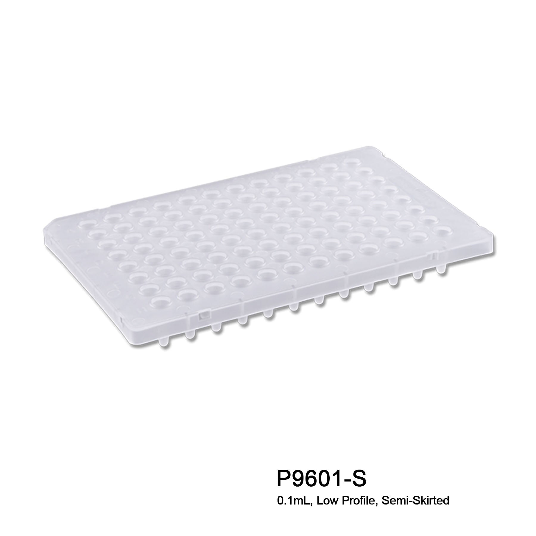 MTC Bio P9601-S, PCR Plates 96 x 0.1ml (Low Profile/Fast) Semi Skirted, 50/pk