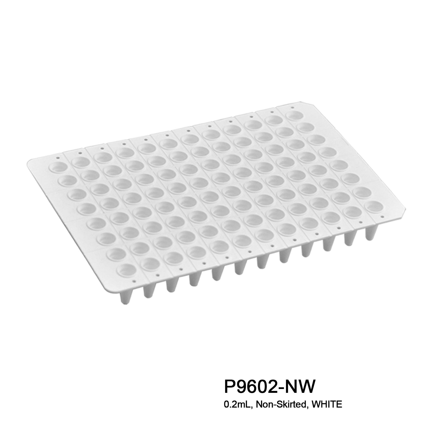 MTC Bio P9602-NW, PCR Plates, Standard 96 Well x 0.2ml, Non-Skirted,White, 50/pk