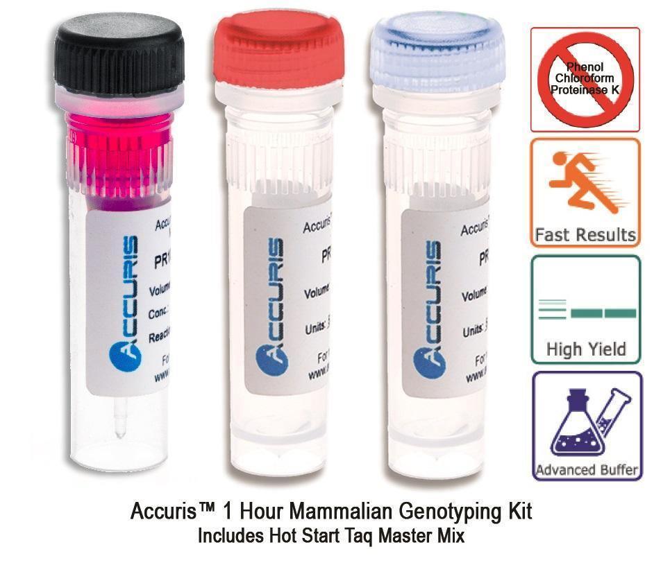 Accuris PR1300-MG-S 1 Hour Mammalian Genotyping Kit, Sample, 8 Reactions