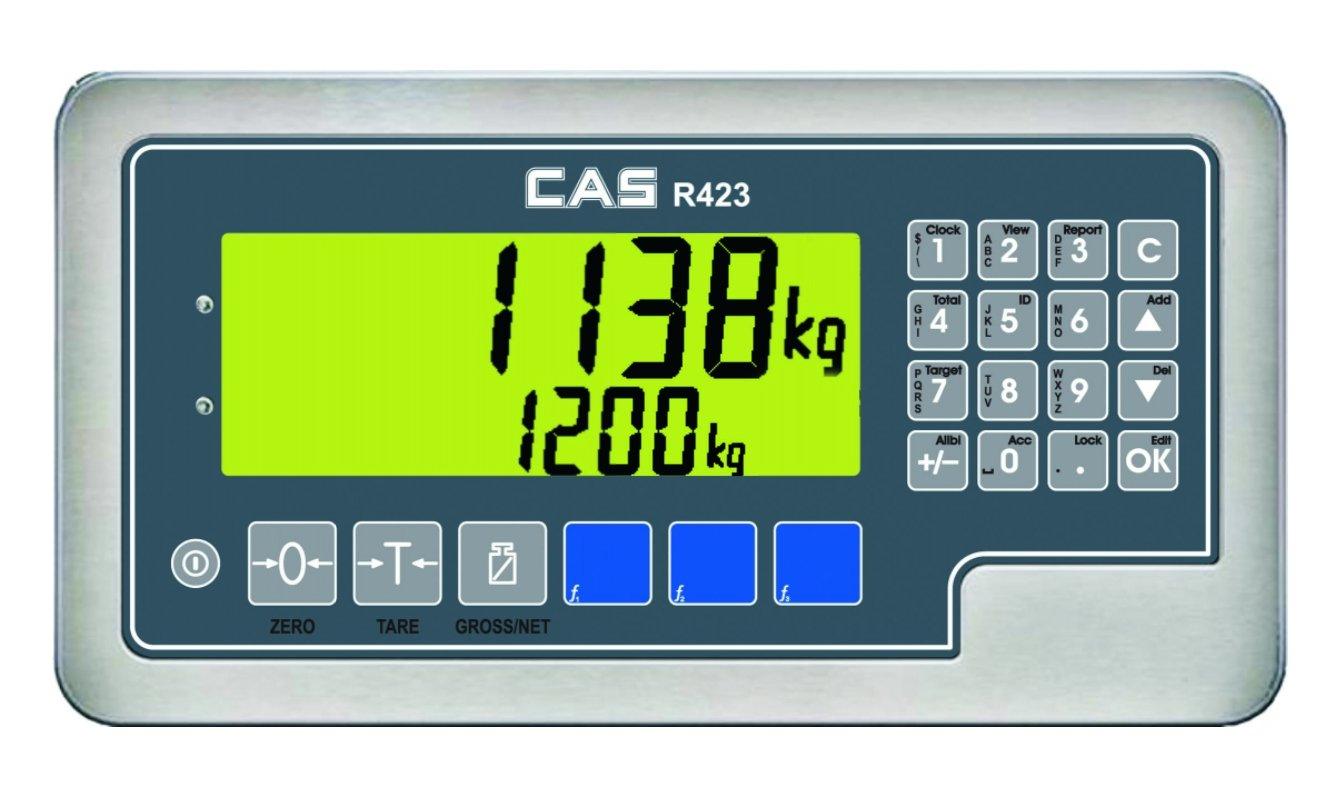 CAS R423-01-PM, R423 - AC PS, Industrial Weight Controller, Panel Mount, K401