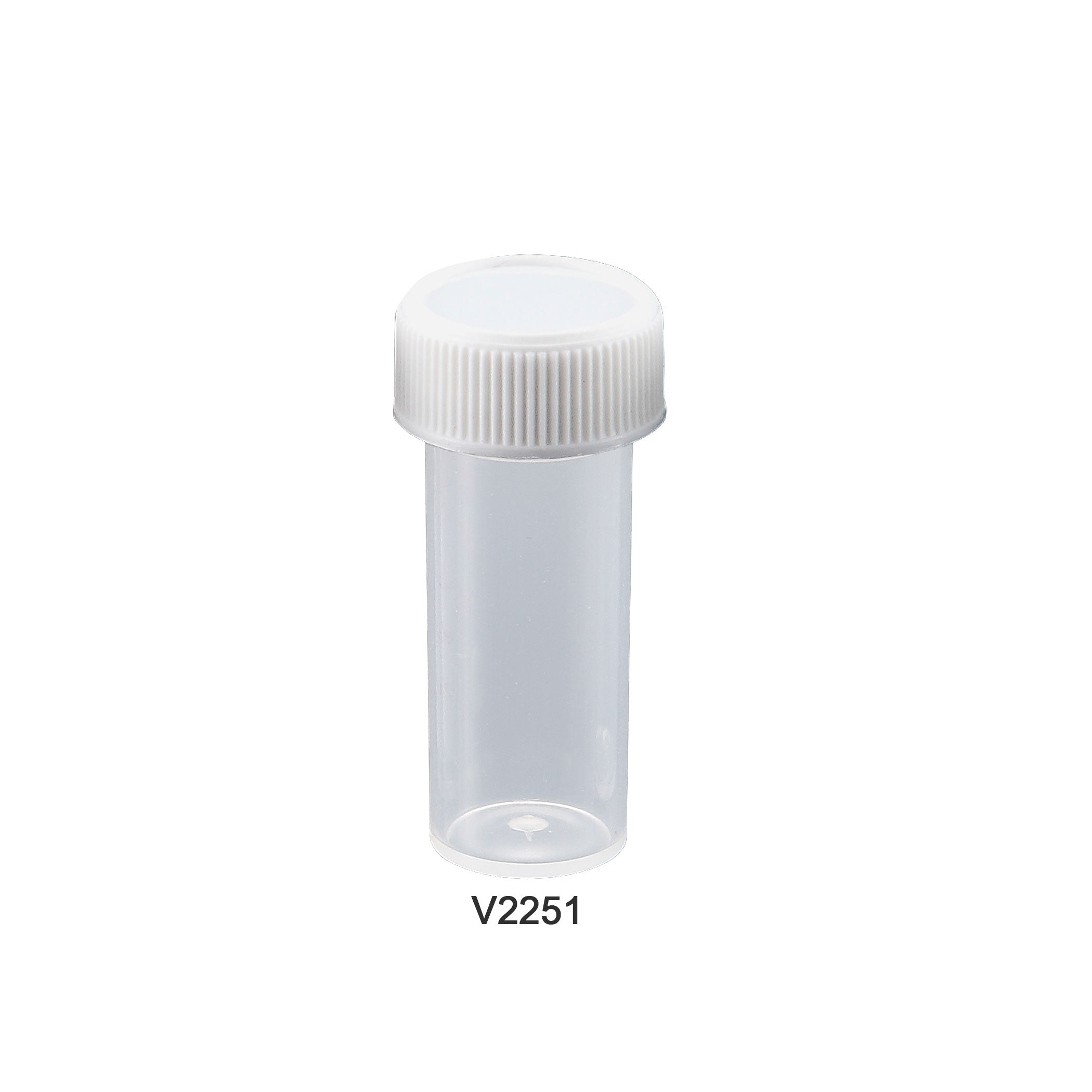 MTC Bio V2251, Specimen/Transport Vial, 17x50mm, 7ml, Pp, Non-Graduated, with Attached Screw-Cap, Non-Sterile, Ce, Non-Toxic, Bulk Pack of 700