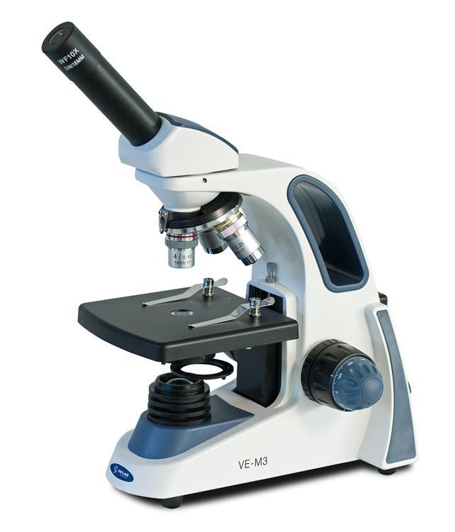 Velab VE-M3 Biological Monocular Microscope (Intermediate), WF 10X/18 mm with Block Screw Eyepiece