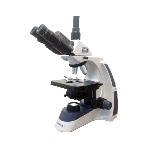 Velab VE-T2 Triocular Biological Microscope (Intermediate), WF 10x/20mm with Diopter Adjustment on One Eyepiece