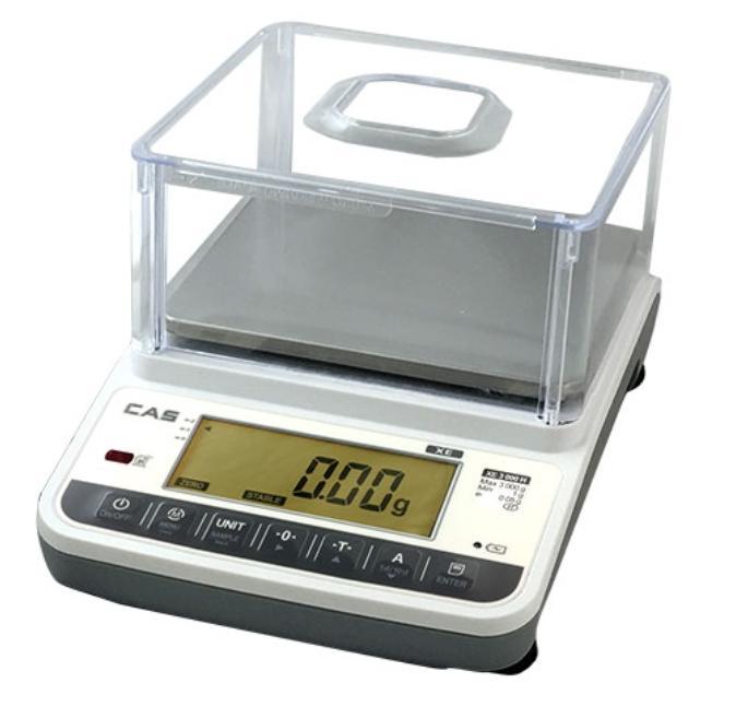 CAS XE-1500H, 1,500 x 0.025 g, XE Series High Accuracy Bench Scale with 2 Year Warranty