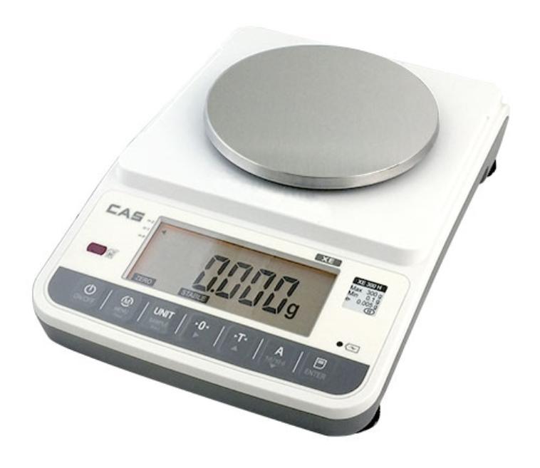 CAS XE-300H, 300 x 0.005 g, XE Series High Accuracy Bench Scale with 2 Year Warranty