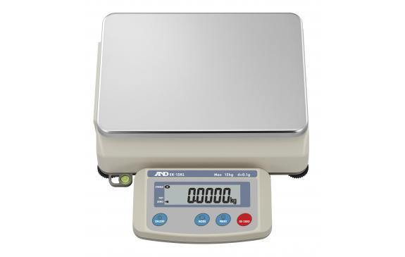 A&D Weighing EK-15KL Compact Bench Scale, 15kg x 0.1g with External Calibration with Warranty